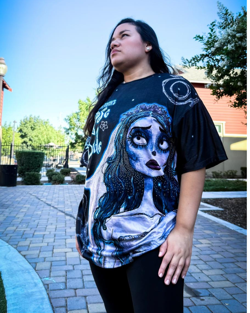 Camiseta Unisex El Cadáver de la Novia – Estilo Gótico, Animación Tim Burton, Moda Dark