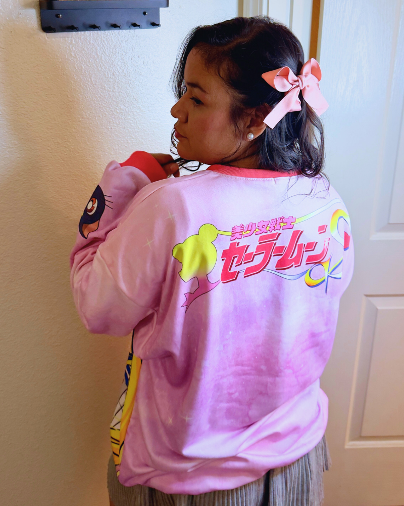 Saco Sailor Moon sin capucha estilo anime juvenil